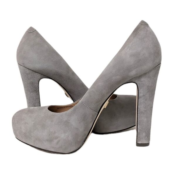 POUR LA VICTOIRE Suede Platform Minimalist Heels 8 - Picture 6 of 13